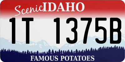 ID license plate 1T1375B