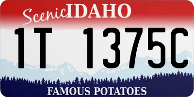 ID license plate 1T1375C