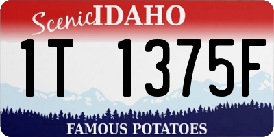 ID license plate 1T1375F