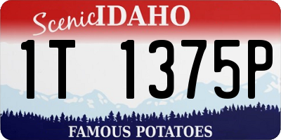 ID license plate 1T1375P