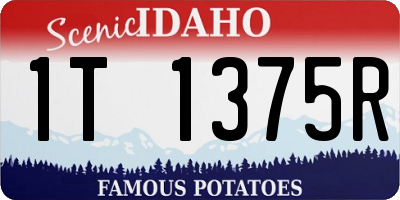 ID license plate 1T1375R