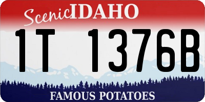 ID license plate 1T1376B