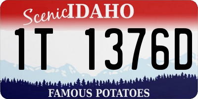 ID license plate 1T1376D
