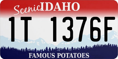 ID license plate 1T1376F