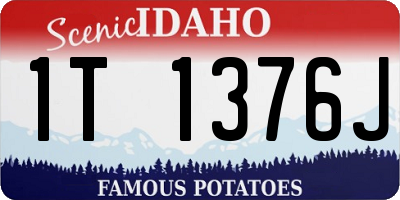 ID license plate 1T1376J
