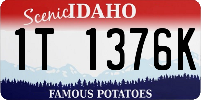 ID license plate 1T1376K
