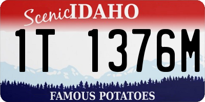 ID license plate 1T1376M