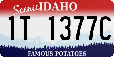 ID license plate 1T1377C