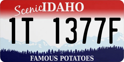 ID license plate 1T1377F