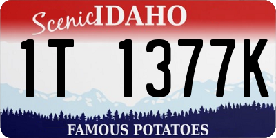 ID license plate 1T1377K