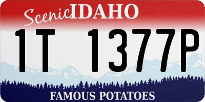 ID license plate 1T1377P