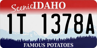 ID license plate 1T1378A