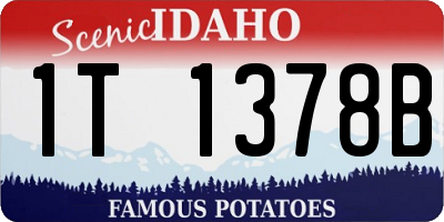 ID license plate 1T1378B