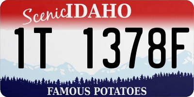 ID license plate 1T1378F