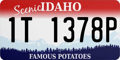 ID license plate 1T1378P
