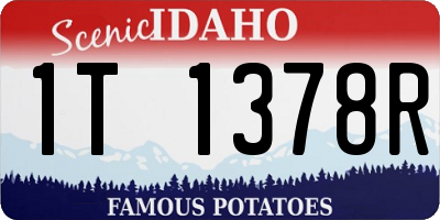 ID license plate 1T1378R