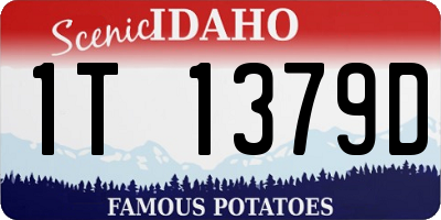 ID license plate 1T1379D
