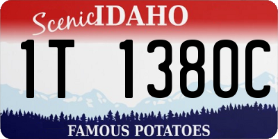 ID license plate 1T1380C