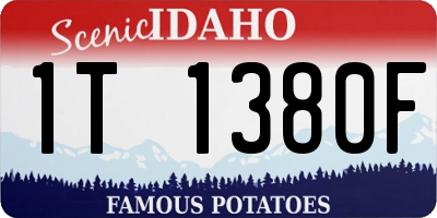 ID license plate 1T1380F