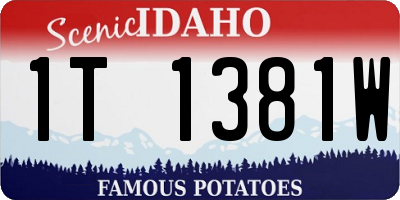 ID license plate 1T1381W