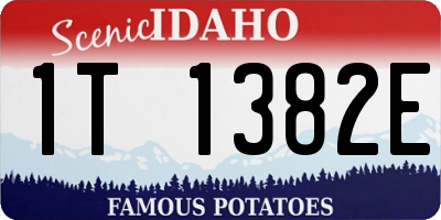 ID license plate 1T1382E