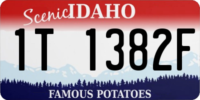 ID license plate 1T1382F
