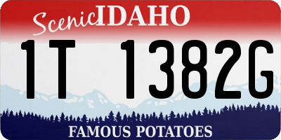 ID license plate 1T1382G