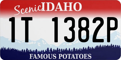 ID license plate 1T1382P