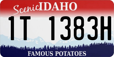 ID license plate 1T1383H