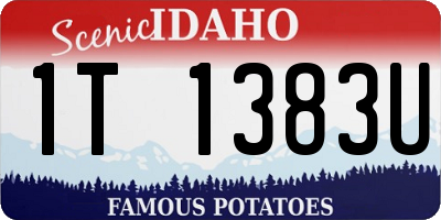 ID license plate 1T1383U