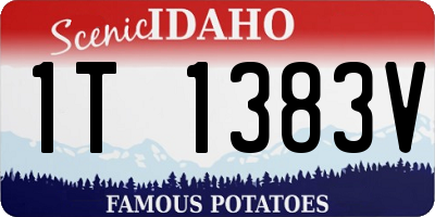 ID license plate 1T1383V