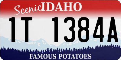ID license plate 1T1384A