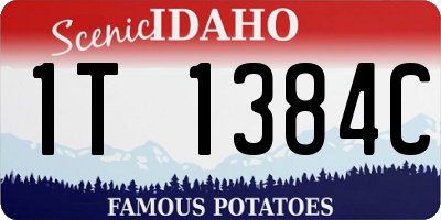 ID license plate 1T1384C