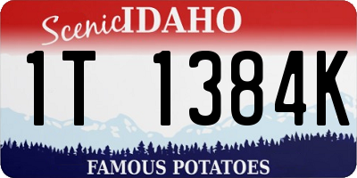 ID license plate 1T1384K