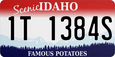 ID license plate 1T1384S
