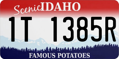 ID license plate 1T1385R