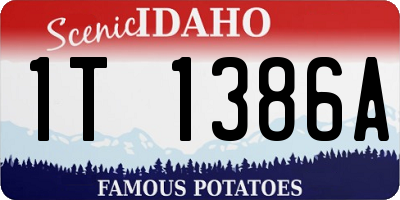 ID license plate 1T1386A