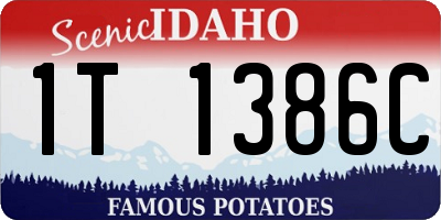 ID license plate 1T1386C