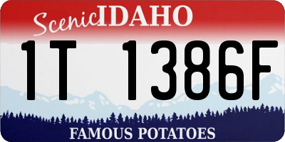 ID license plate 1T1386F