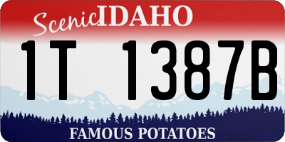 ID license plate 1T1387B