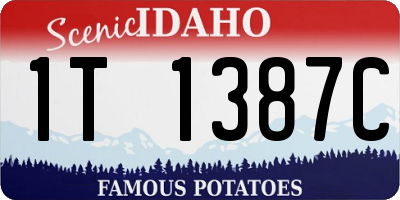 ID license plate 1T1387C