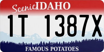 ID license plate 1T1387X