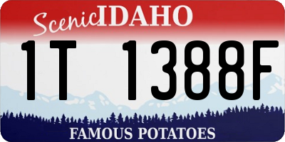 ID license plate 1T1388F