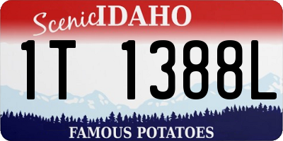 ID license plate 1T1388L