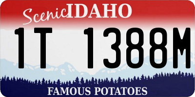 ID license plate 1T1388M