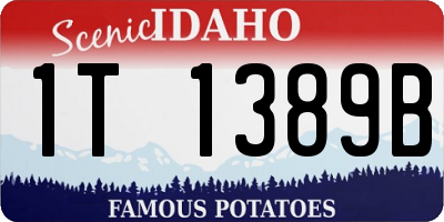 ID license plate 1T1389B