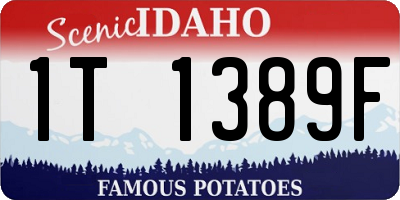 ID license plate 1T1389F
