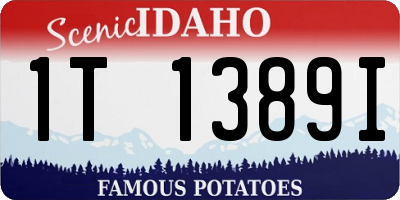 ID license plate 1T1389I