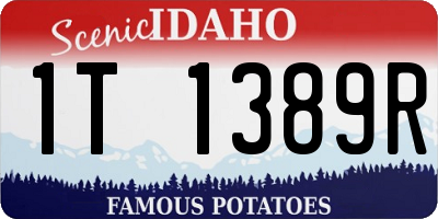 ID license plate 1T1389R