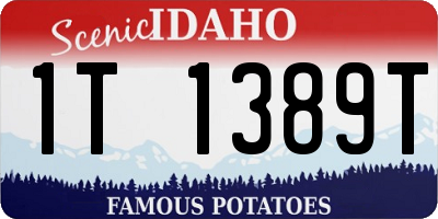 ID license plate 1T1389T